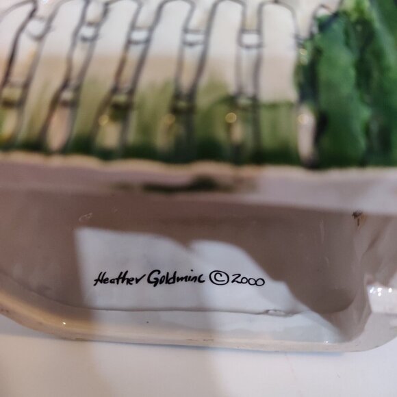 Blue Sky Heather Goldminc Tea light House Cottage Flower Blue Bird Candle Holder - Picture 16 of 16